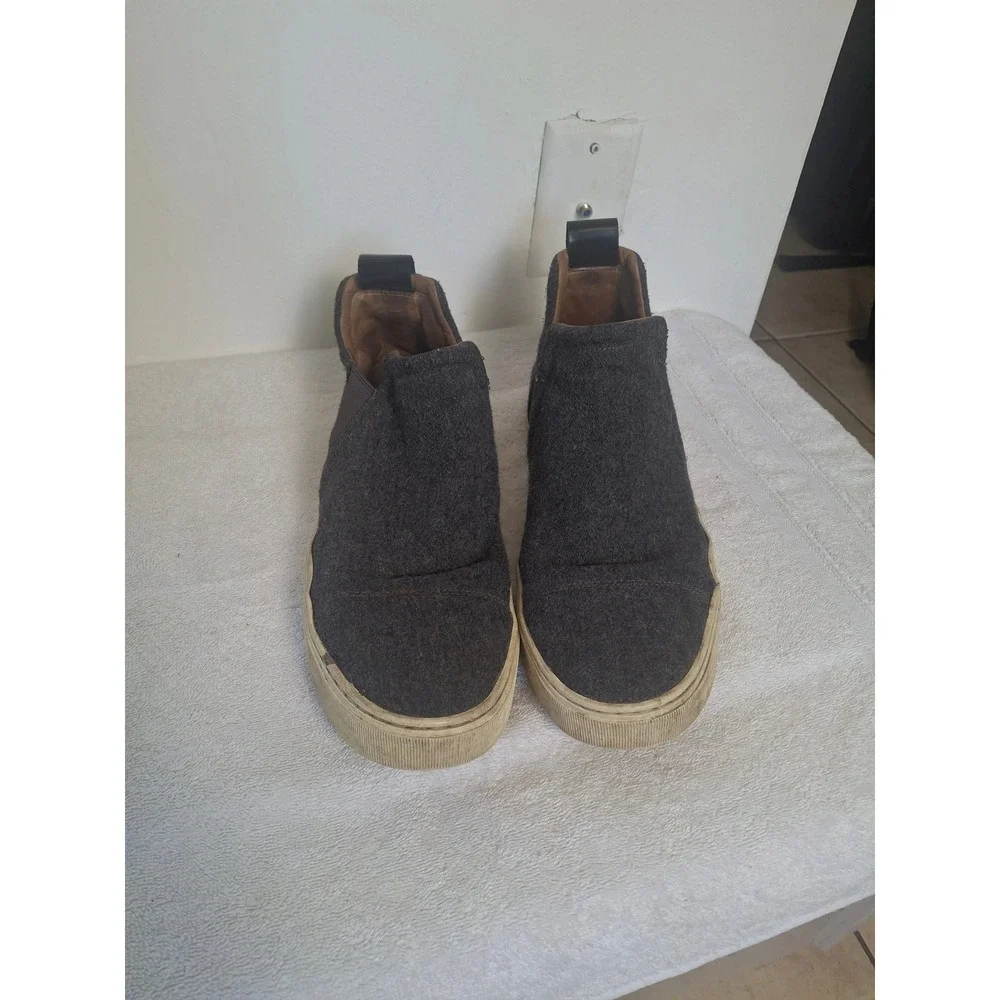 Vince Blair Wool Flannel Slip On Sneakers Charcoal Grey Mens 10.5M EUR 44.5
